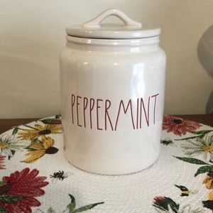 Peppermint Rae Dunn canister
